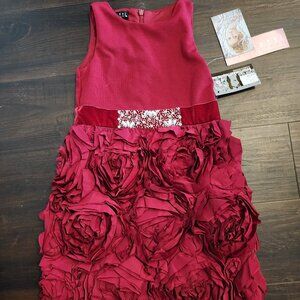 Kate Mack Biscotti Collection Red Rose Dress - Girl's Size 6